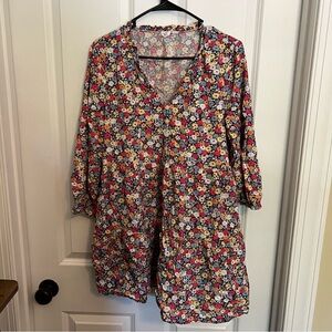 Babydoll Ruffle Tiered Long Sleeve Mini Dress floral spring summer